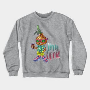 Vegan Look Boy Illustration Crewneck Sweatshirt